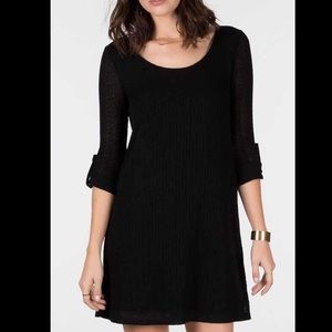 Black Swan Long Sleeve Black Knit Dress